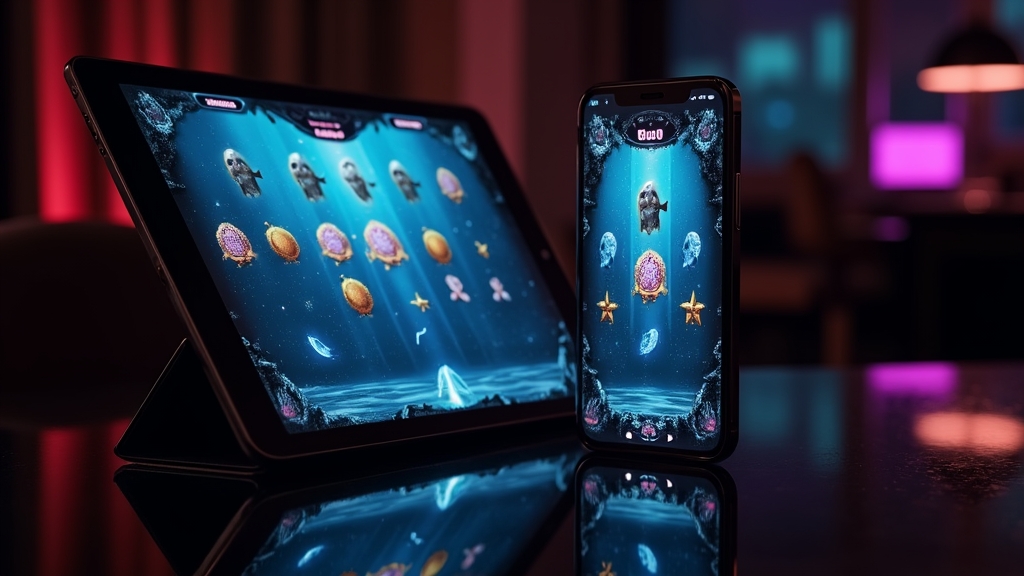 Phone and tablet showing a fishing slot to illustrate device compatibility